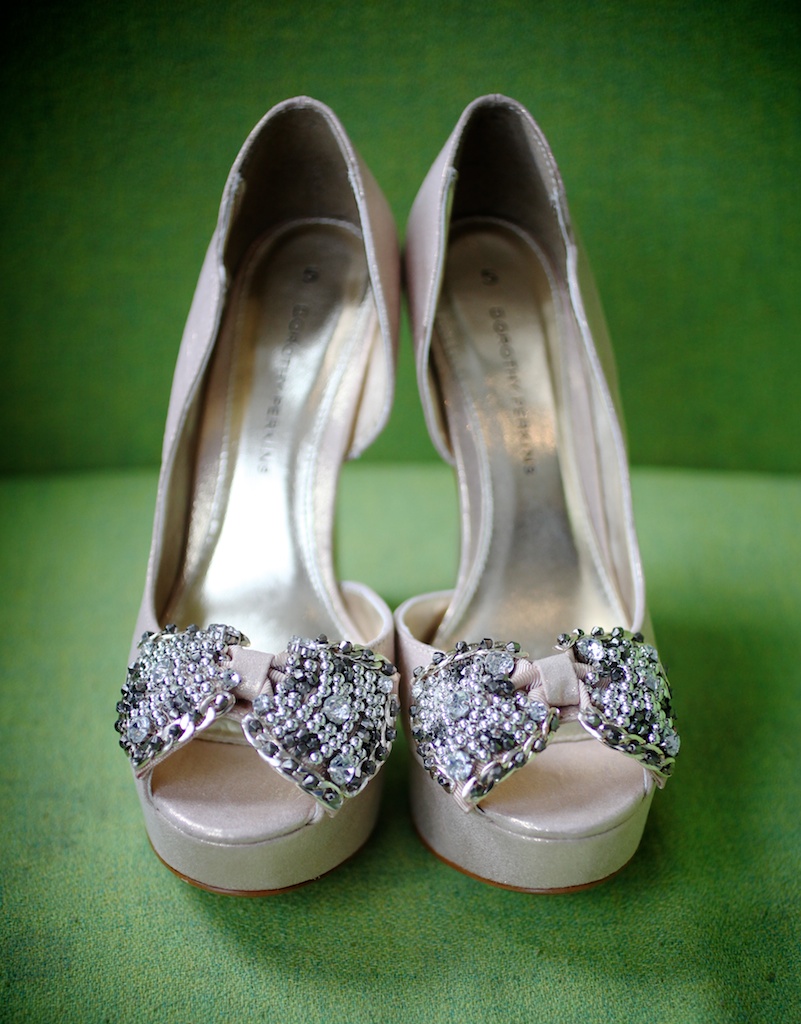 silver wedding shoes peep toe platform